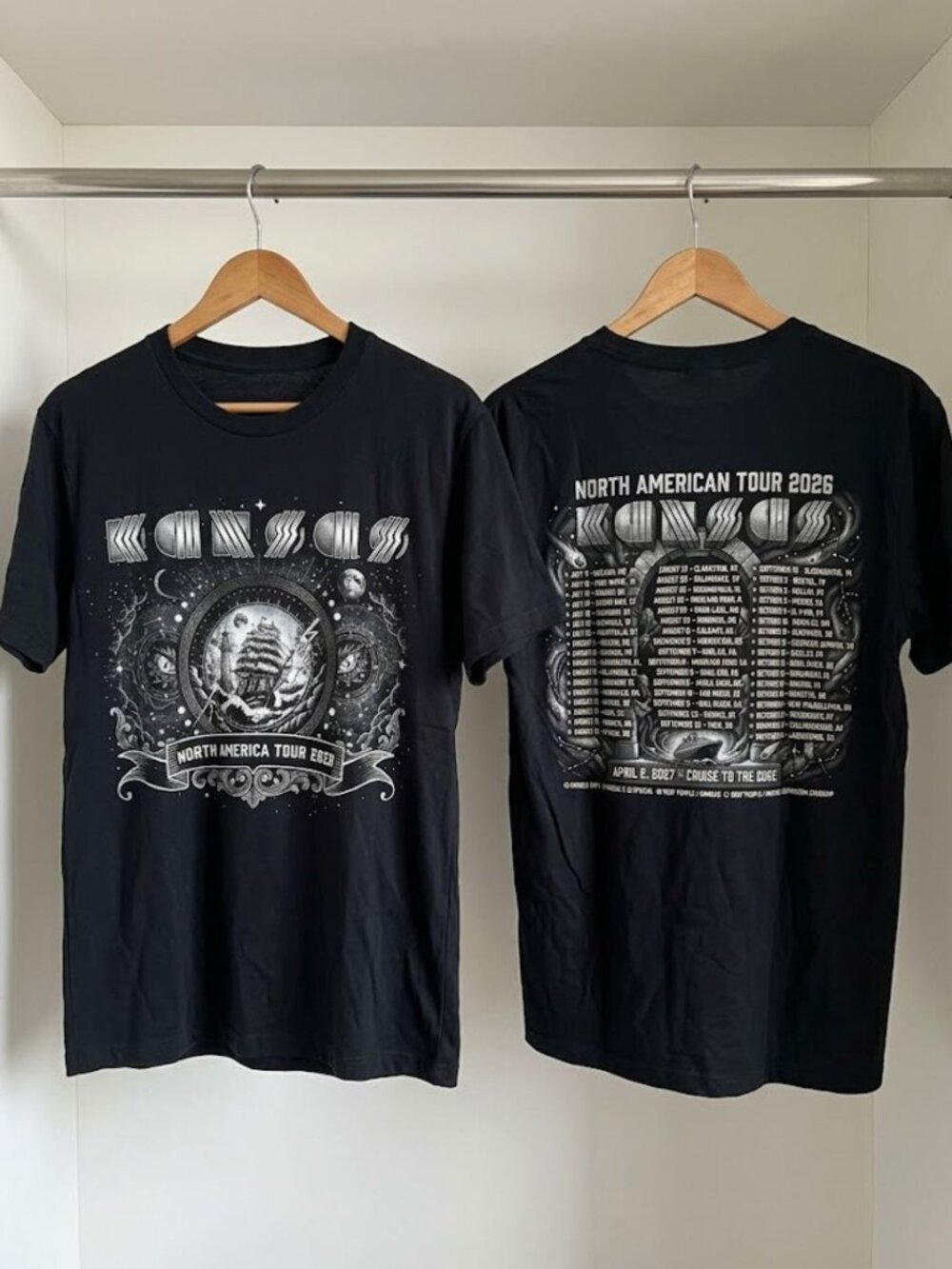 Kansas 2026 North America Tour T-Shirt Two-Sided Reprint